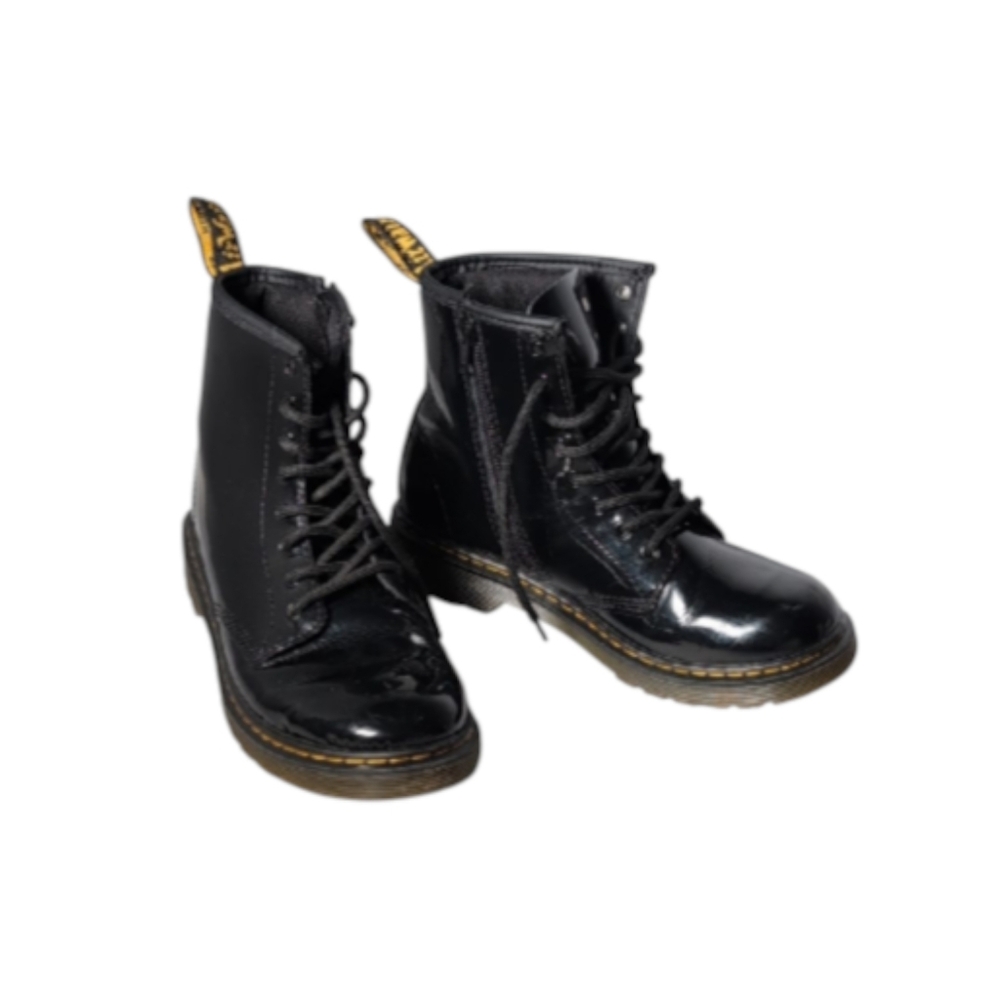 Dr. Martens Black Patent Leather Boots 1460J Size 4 M/ 5L Junior